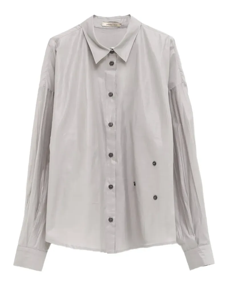 Paloma Wool Donald pleated-sleeve button-detail shirt - Grau Grau
