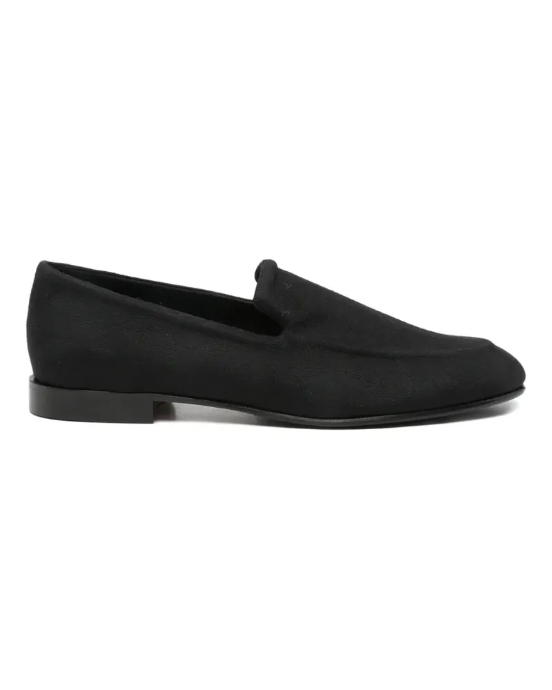 Canali herringbone-pattern loafers - Schwarz Schwarz