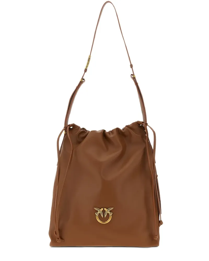 Pinko Slouchy Schultertasche - Braun Braun