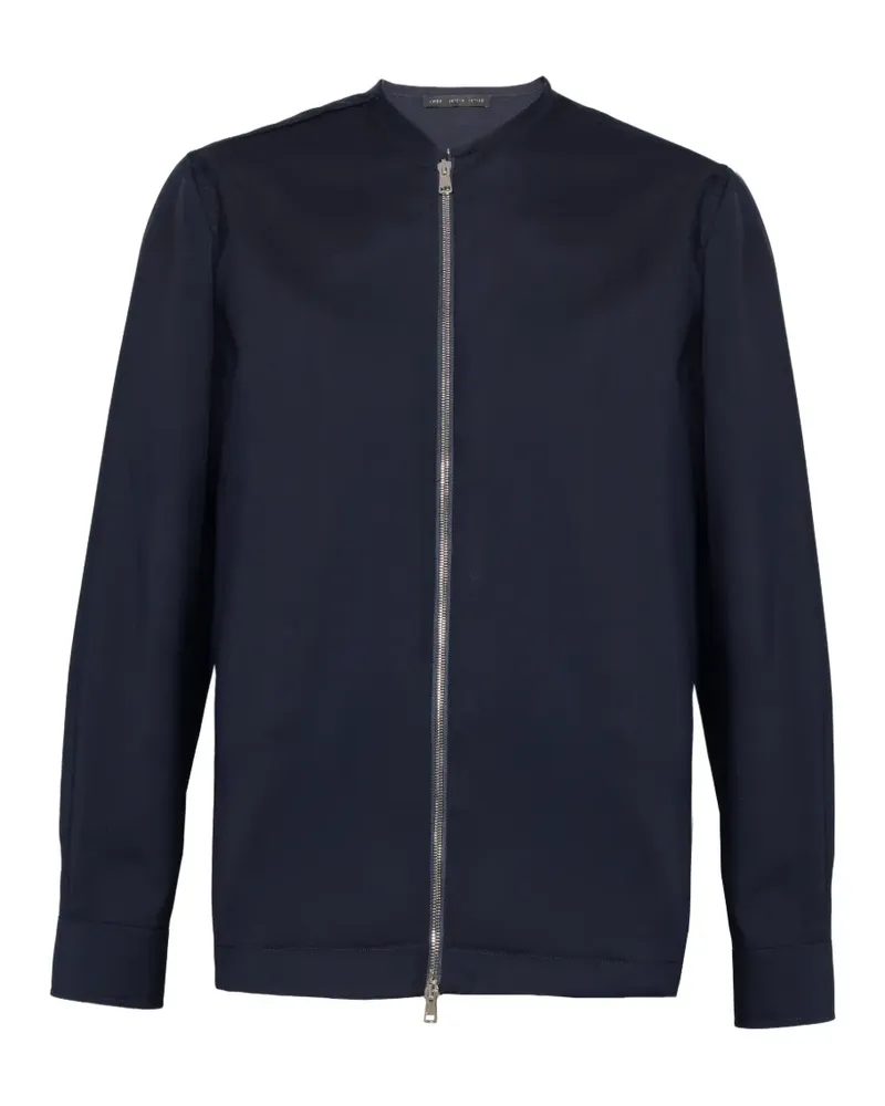 Low Brand collarless zip-up jacket - Blau Blau