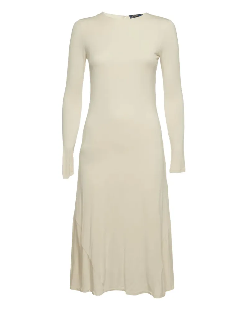 Ralph Lauren Langärmeliges Jerseykleid - Weiß Weiß