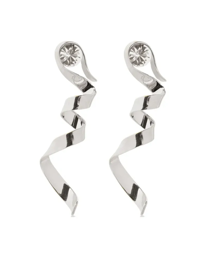 Dries van Noten Ohrringe mit Spiralform - Silber Silber