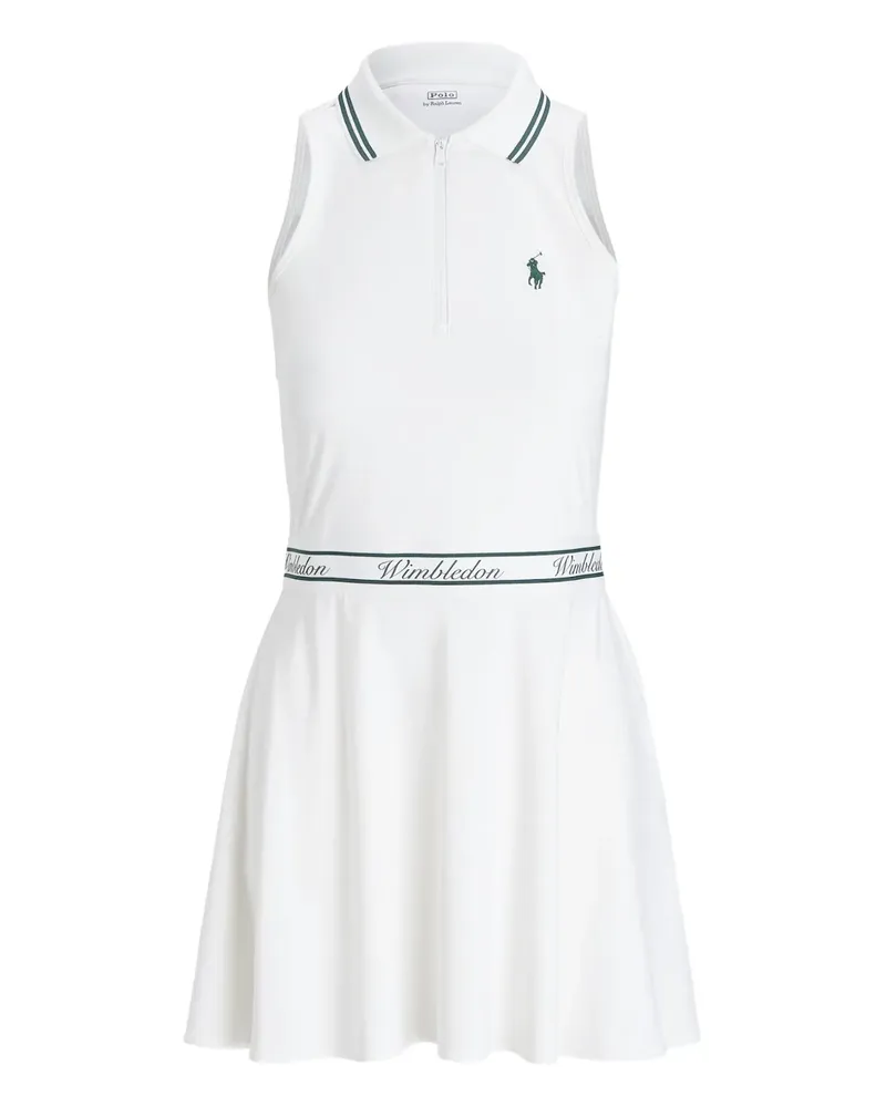 Ralph Lauren Ärmelloses Kleid mit Polokragen - Weiß Weiß