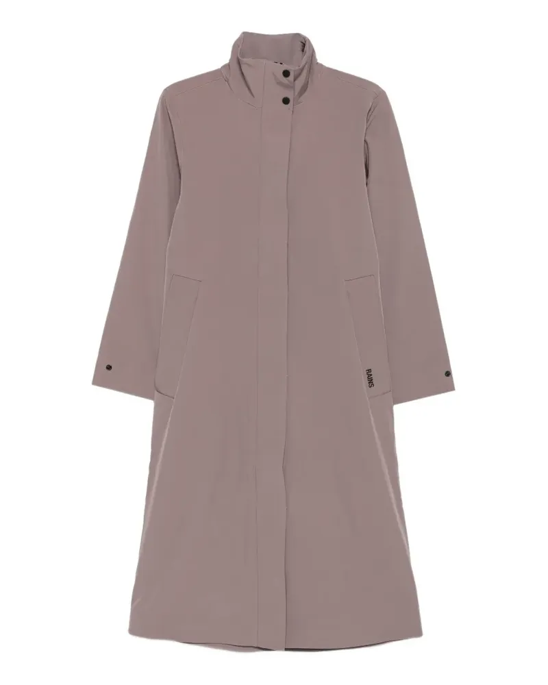 RAINS hooded concealed-fastening coat - Grau Grau