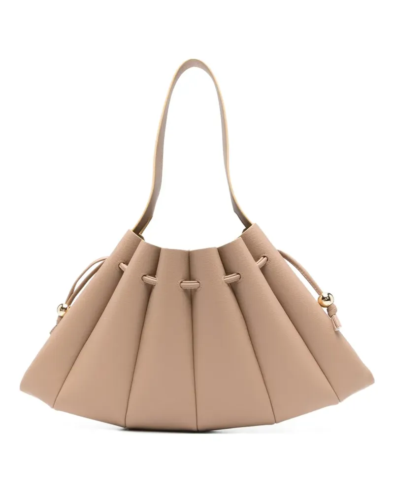 THEMOIRÈ Geraffte Calipso Schultertasche - Nude Nude