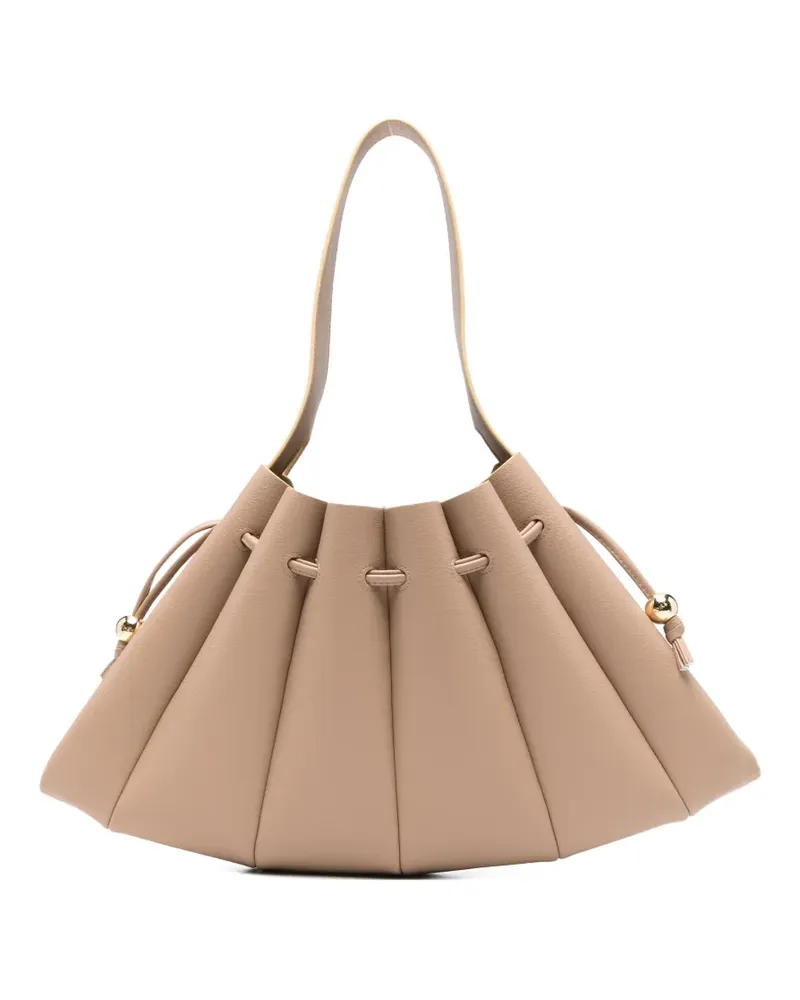 THEMOIRÈ Calipso gathered shoulder bag - Nude Nude