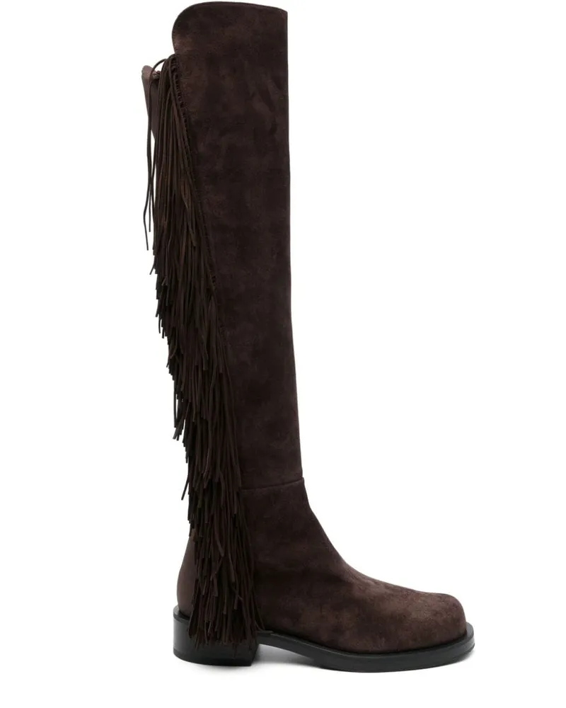 Stuart Weitzman 5050 Bold Fringe Stiefel - Braun Braun