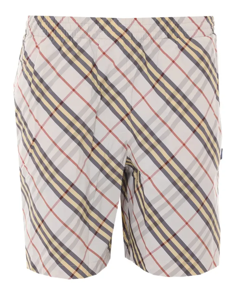 Burberry check drawstring shorts - Nude Nude