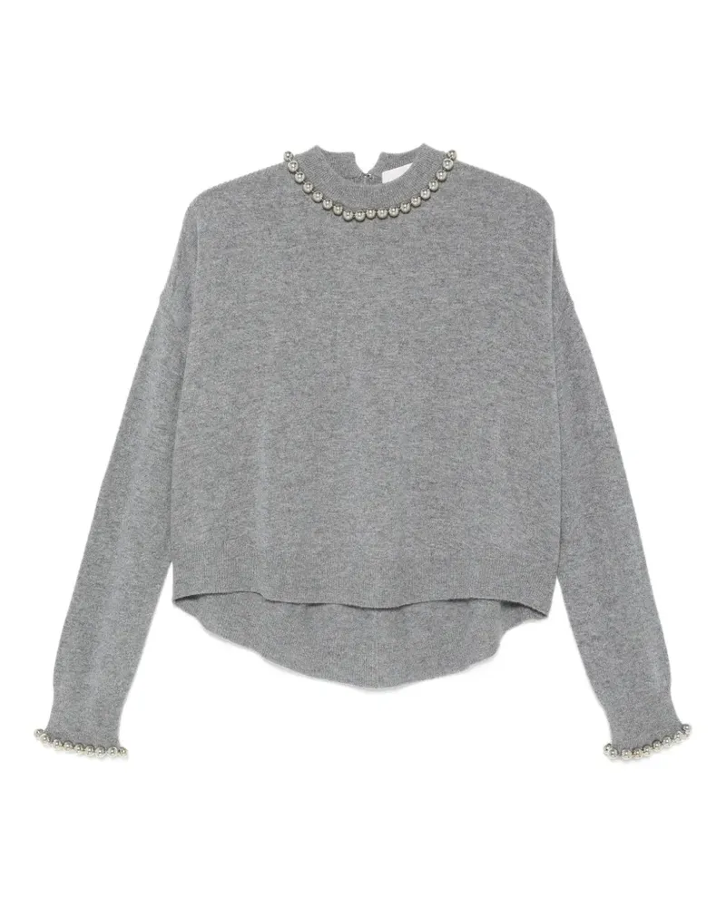 Circus Hotel Pullover mit Nieten - Silber Silber