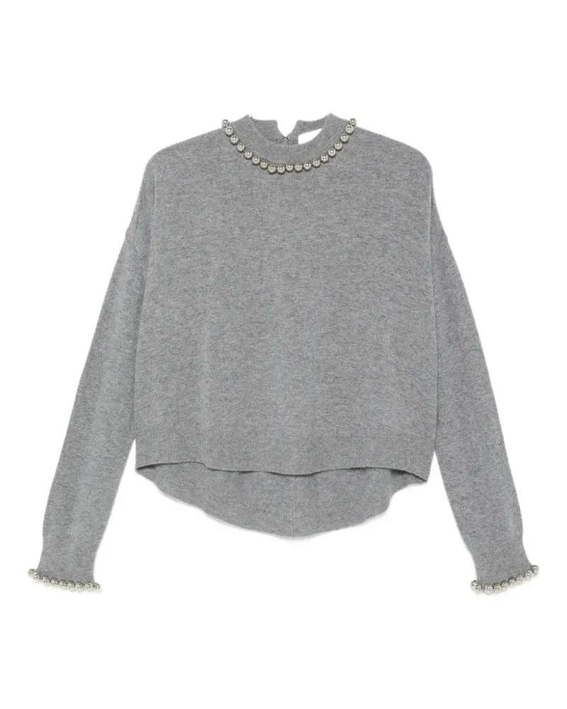 Circus Hotel stud-embellished long-sleeve sweater - Silber Silber