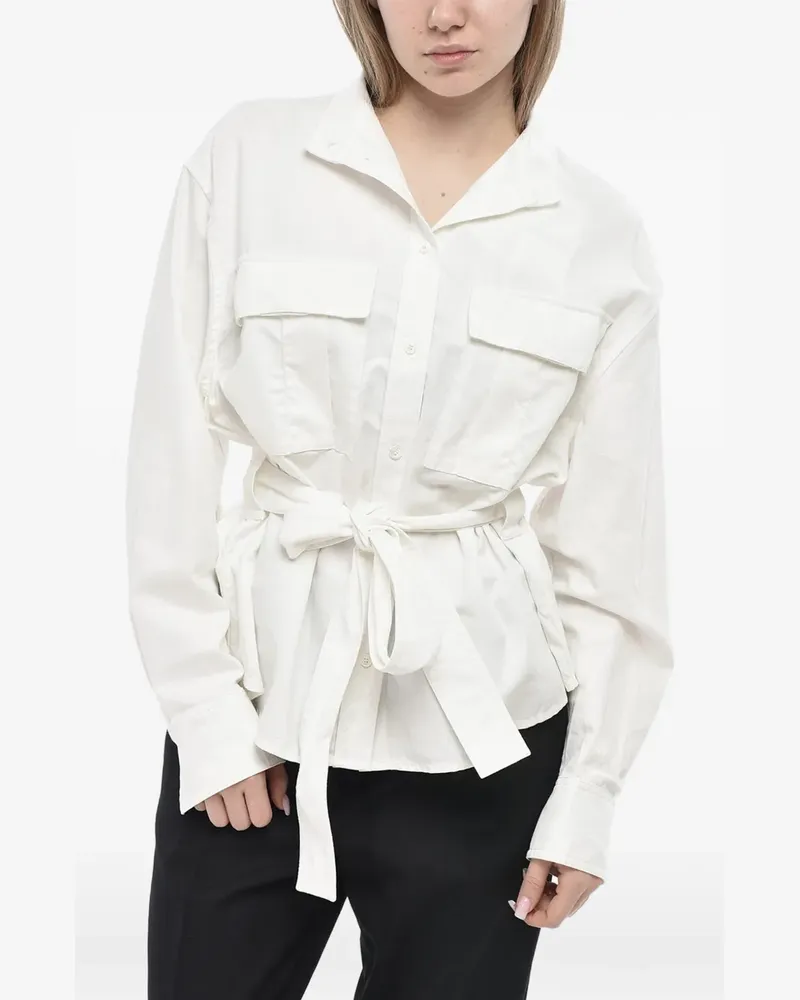 Ferragamo belted Sahariana shirt - Weiß Weiß