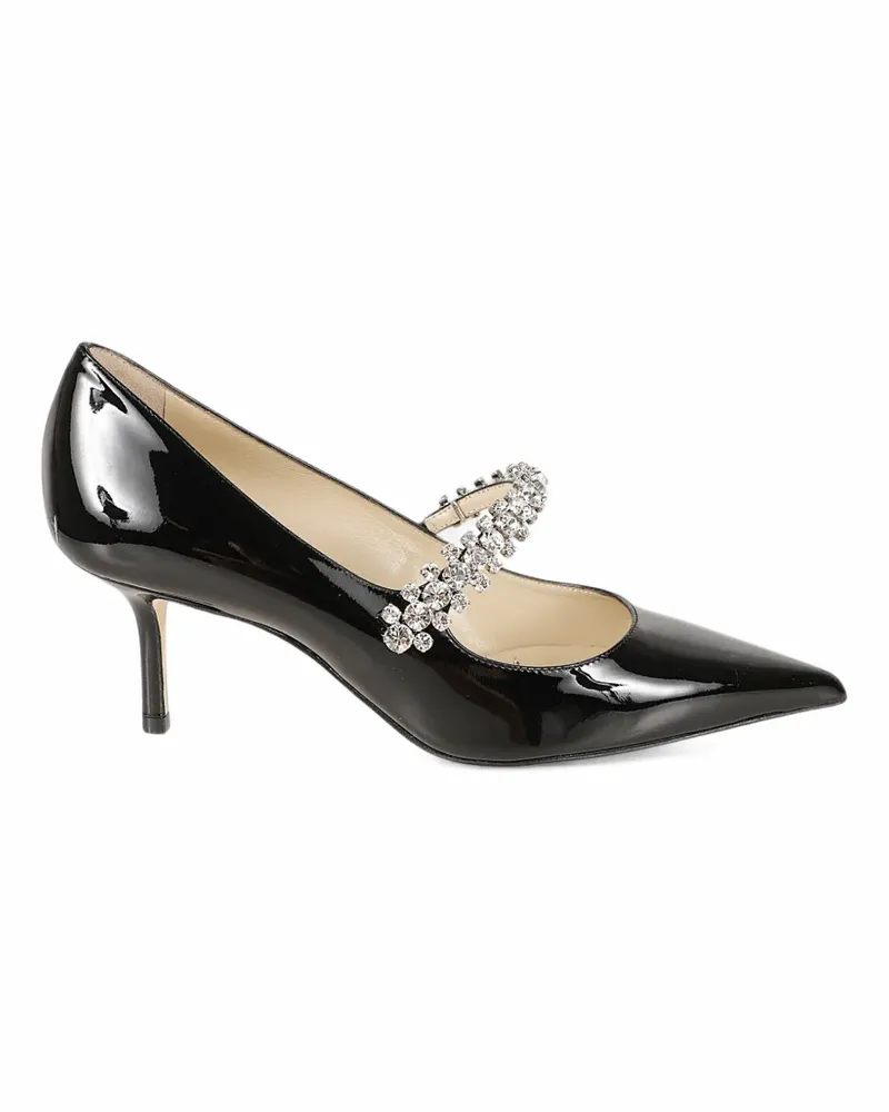 Jimmy Choo Bing Pumps aus Leder mit Kristallen - Schwarz Schwarz