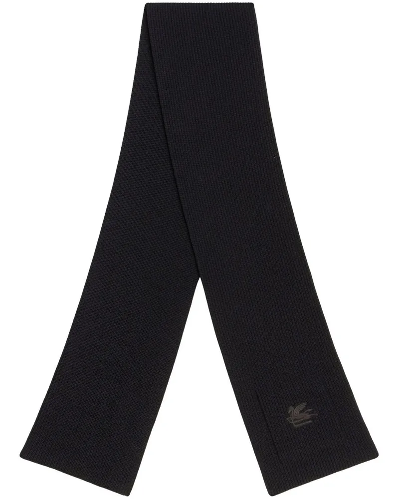 Etro Fein gestrickter Schal - Schwarz Schwarz