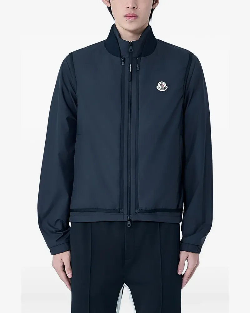 Moncler logo-patch bomber jacket - Grau Grau