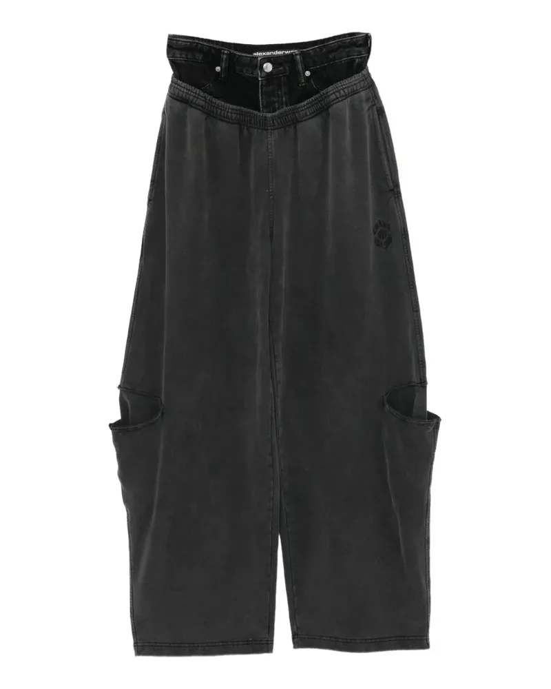 Alexander Wang pre-style slashed sweatpant pants - Schwarz Schwarz
