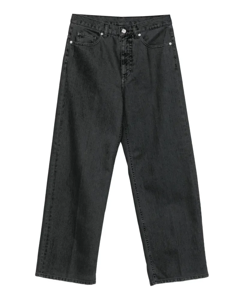 nine:inthe:morning Elsa Wide-Leg-Jeans - Schwarz Schwarz