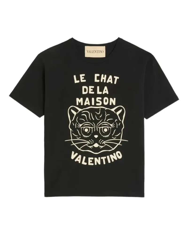 Valentino Garavani cat graphic T-shirt - Schwarz Schwarz