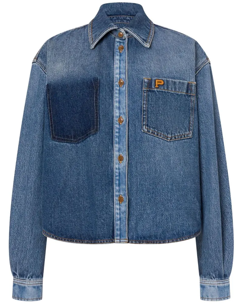Philosophy Di Lorenzo Serafini Jeanshemd aus Baumwolle - Blau Blau
