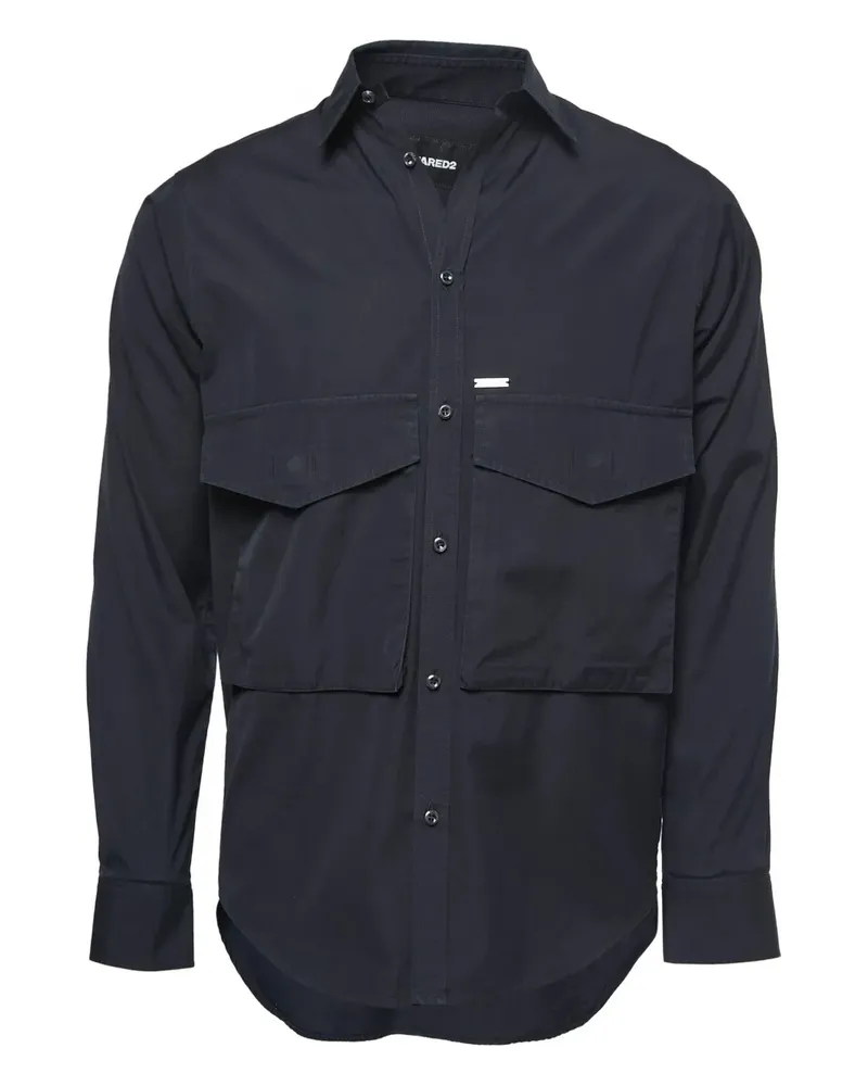 Dsquared2 Hemd mit Klappentasche - Schwarz Schwarz