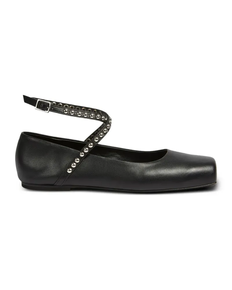 Liviana Conti Flavienne studded-strap ballet flats - Schwarz Schwarz