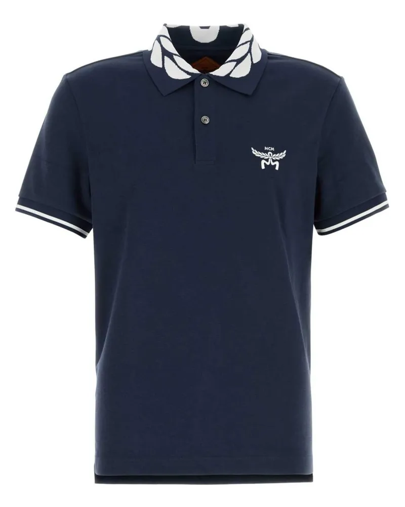 MCM Poloshirt aus Piqué - Blau Blau