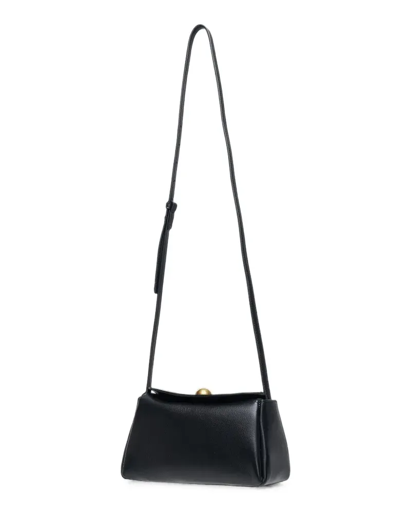 AMI Paris black cow leather mini Carrousel bag - Schwarz Schwarz