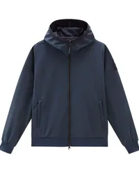 Woolrich Hoodie mit Logo-Applikation Blau