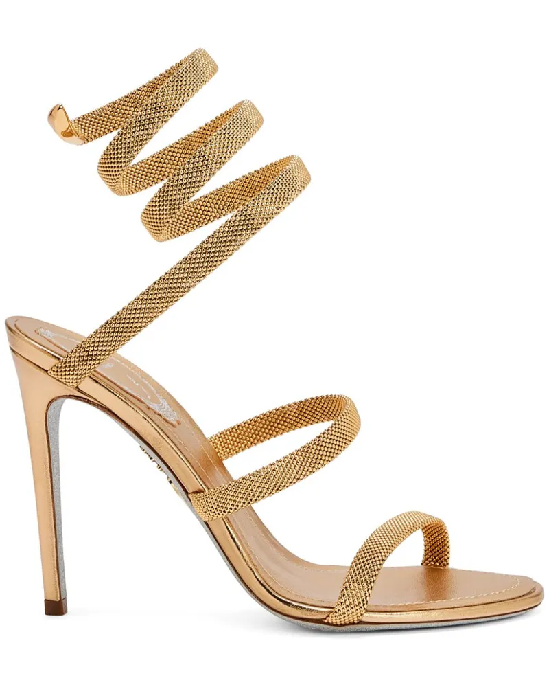 René Caovilla Juniper Sandalen 105mm - Gold Gold