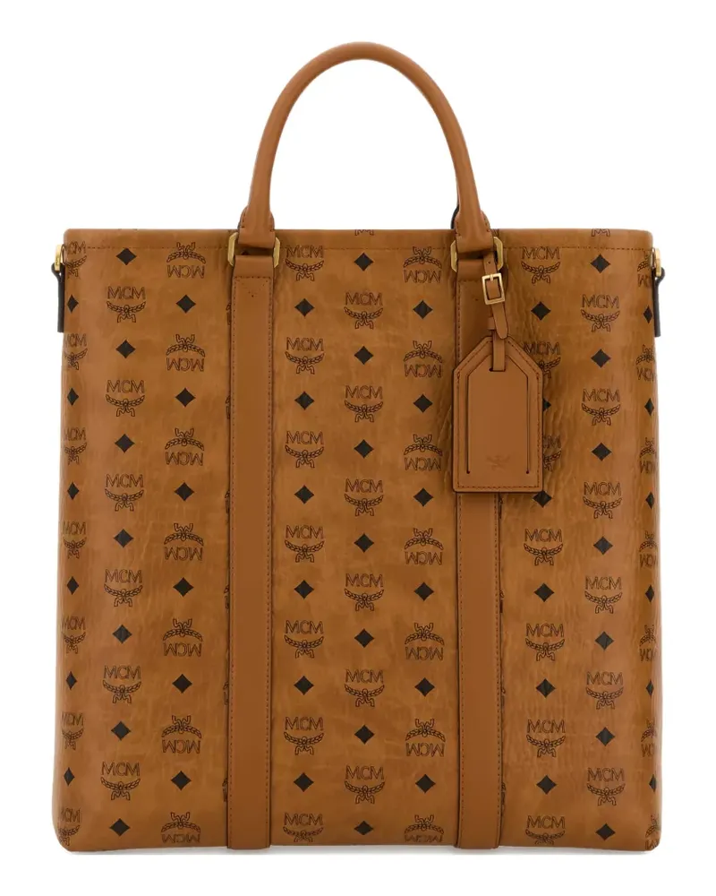 MCM Aren printed tote bag - Braun Braun