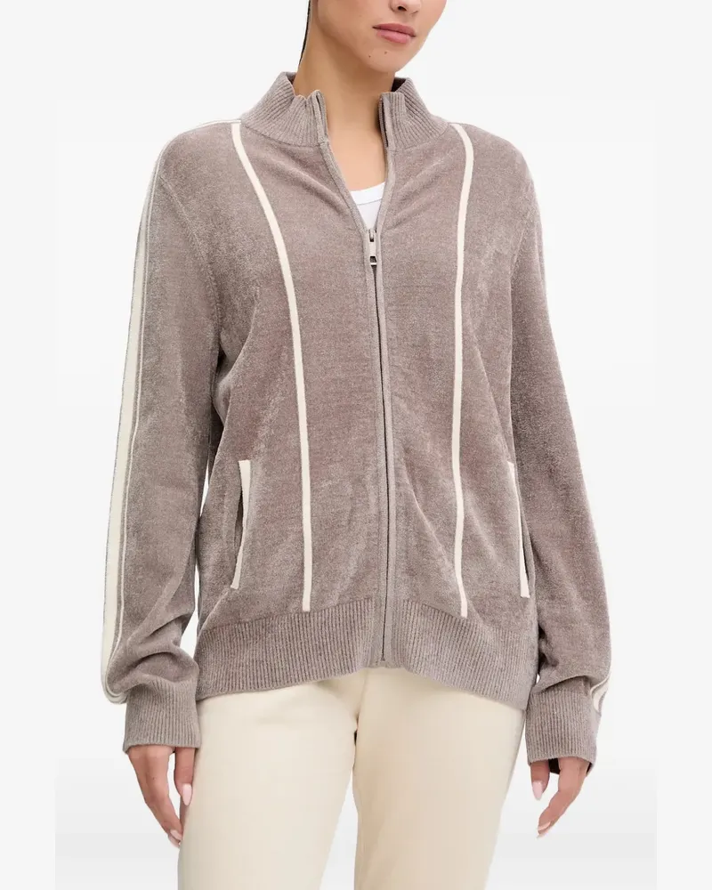 Guess striped zip-up sweatshirt - Grau Grau