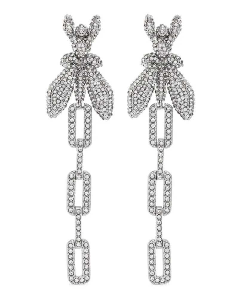 Patrizia Pepe Fliegen-Ohrringe mit Strass - Silber Silber