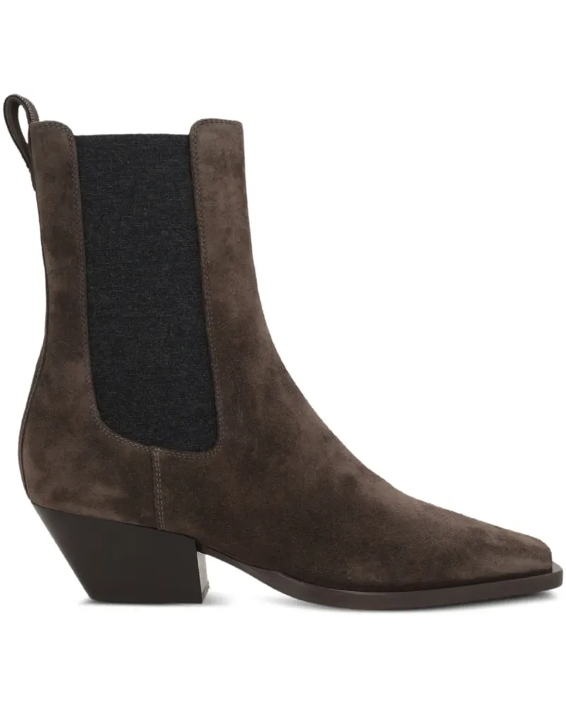 Brunello Cucinelli Verzierte Stiefeletten 55mm - Braun Braun