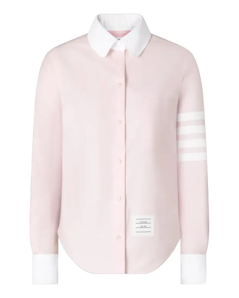 Thom Browne Oxford-Hemd mit Streifendetail - Rosa Rosa