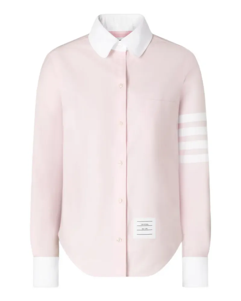 Thom Browne Oxford-Hemd mit Streifendetail - Rosa Rosa