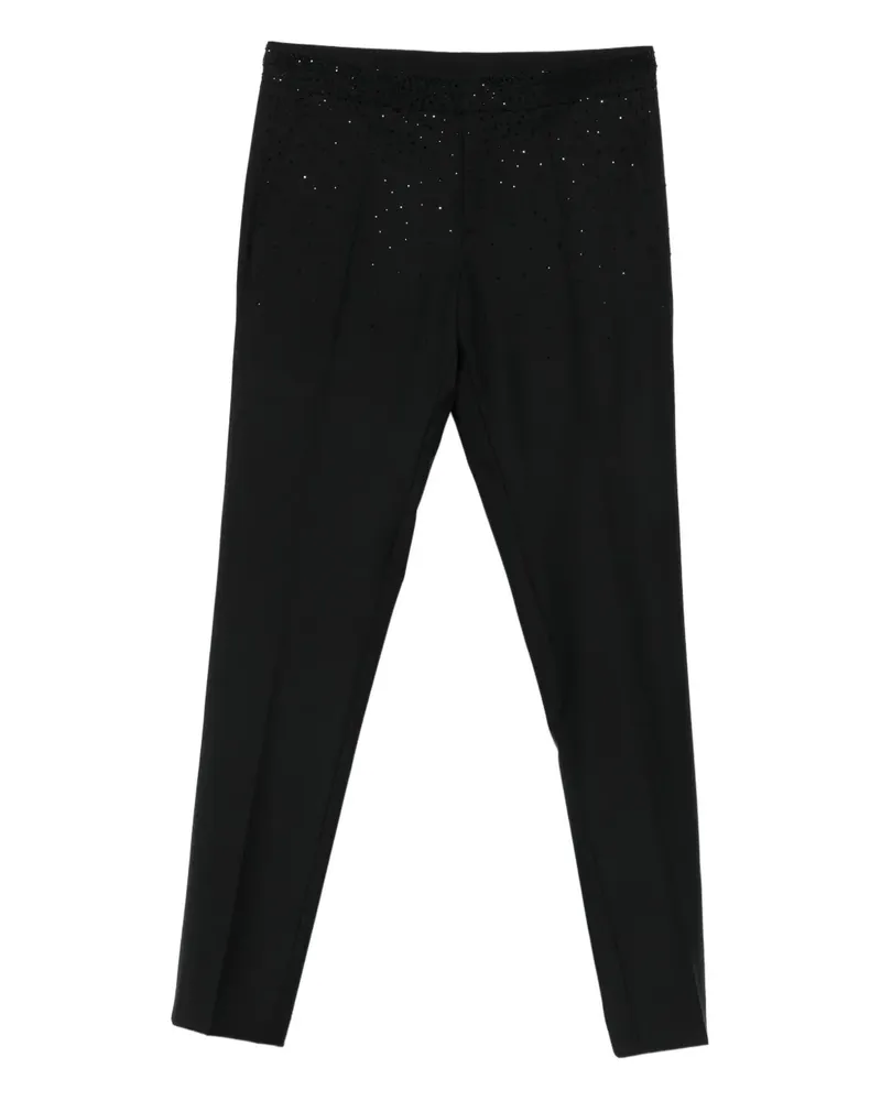Patrizia Pepe Hose mit Strass - Schwarz Schwarz