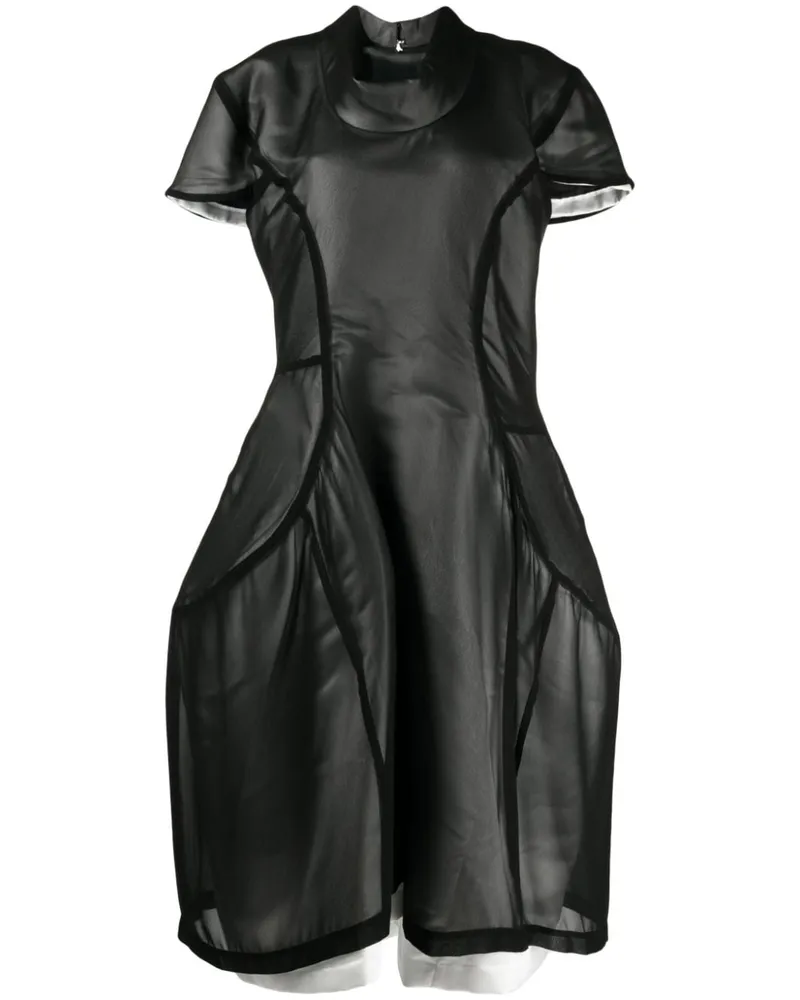 Comme des Garçons Asymmetrisches Kleid - Schwarz Schwarz