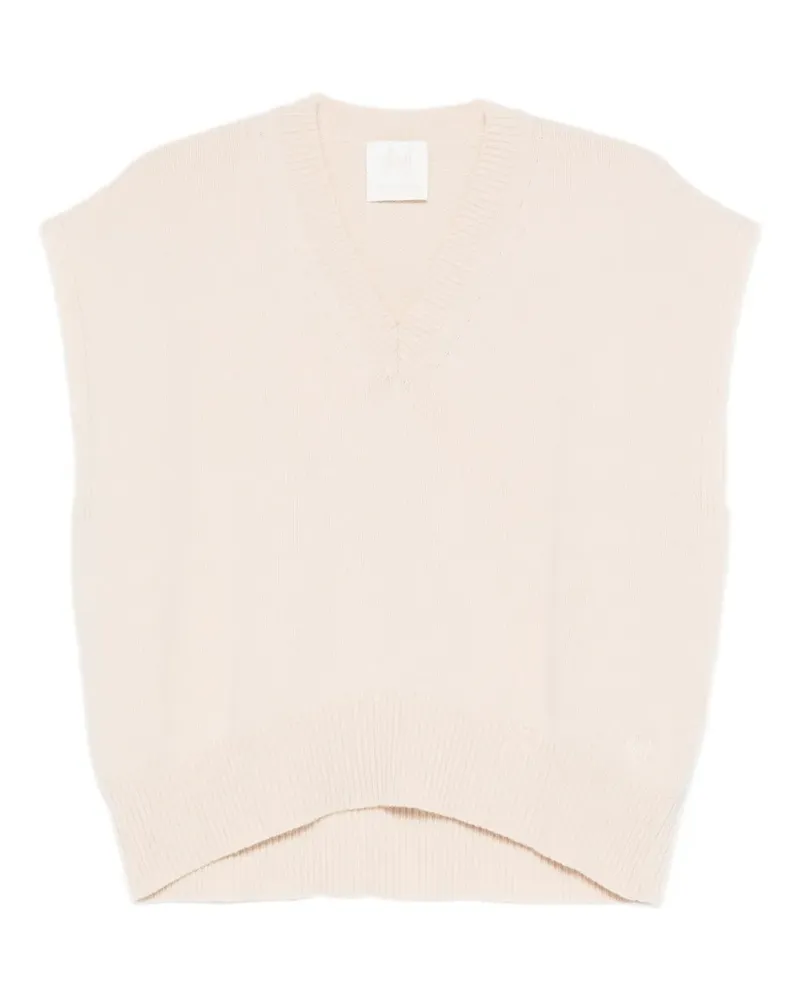 MARELLA V-neck sleeveless vest - Nude Nude
