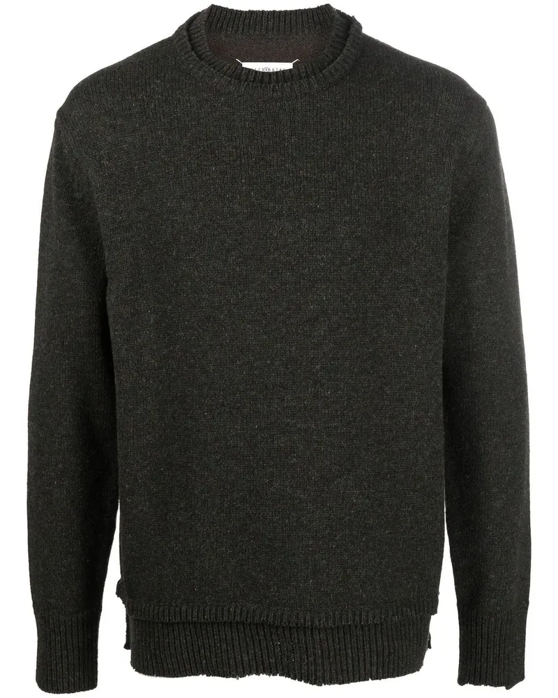 Maison Margiela Pullover mit Ellenbogen-Patches - Grün Grün