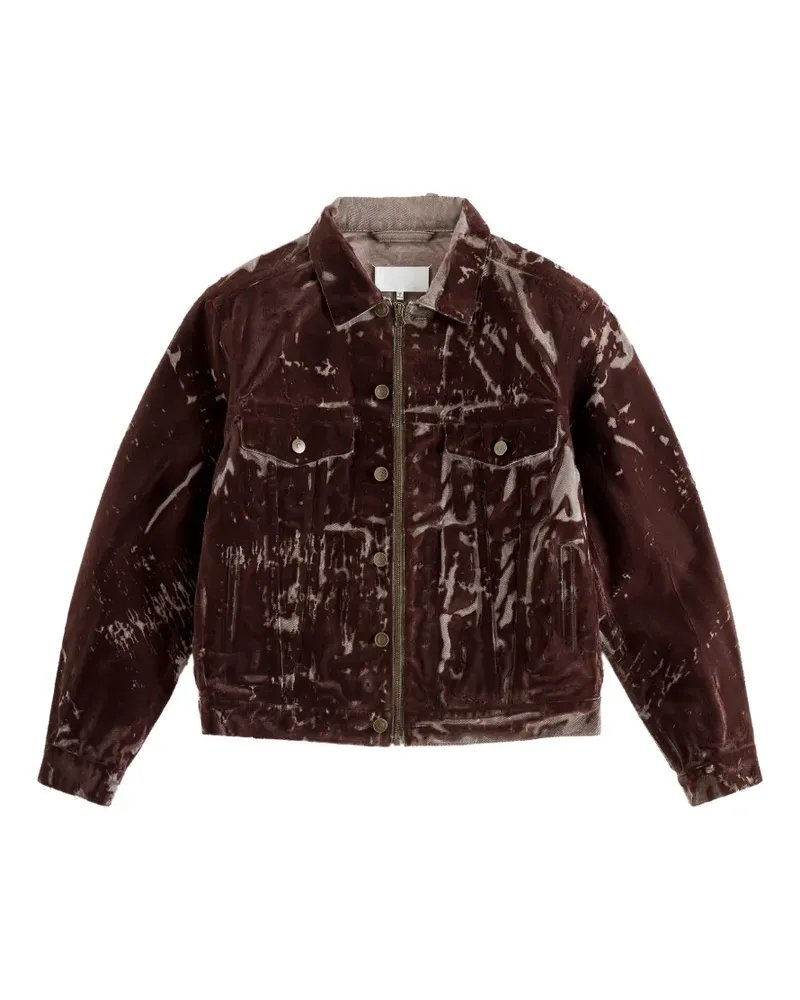Maison Margiela Beflockte Jeansjacke - Braun Braun