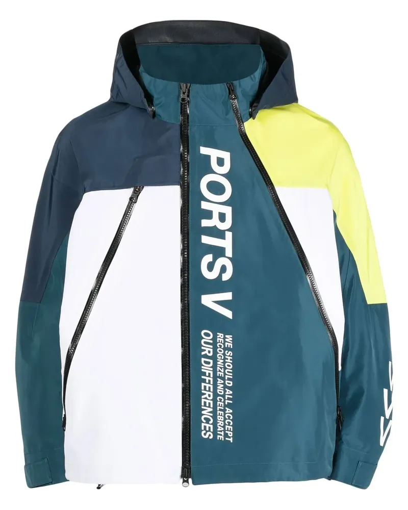 Ports V Kapuzenjacke mit Logo-Print - Blau Blau