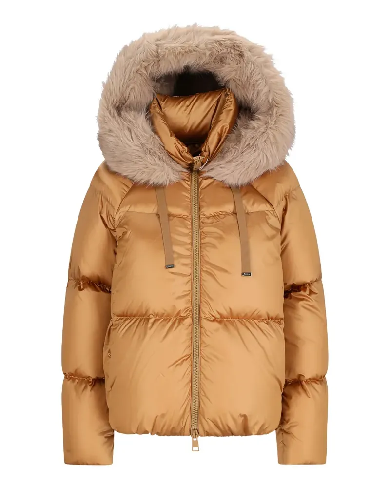 Herno faux-fur trim padded coat - Braun Braun