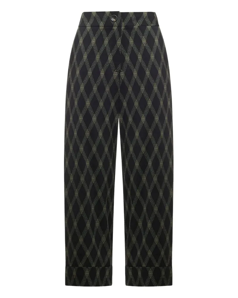 Pierre-Louis Mascia diamond-pattern trousers - Schwarz Schwarz