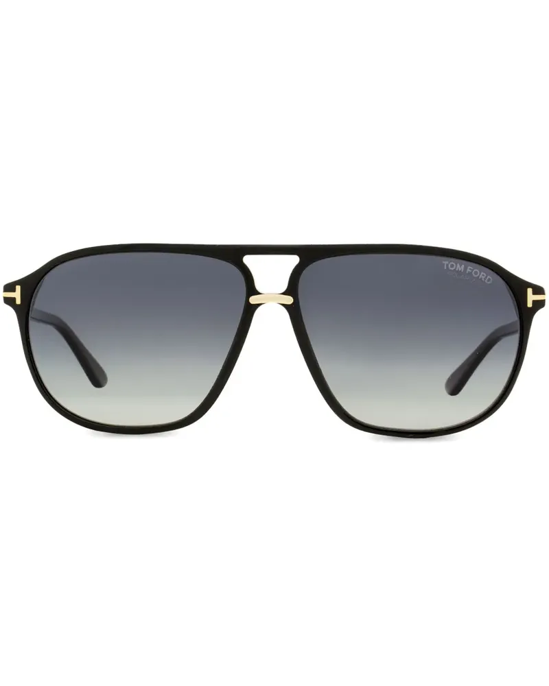 Tom Ford Bruce Sonnenbrille mit Oversized-Gestell - Schwarz Schwarz