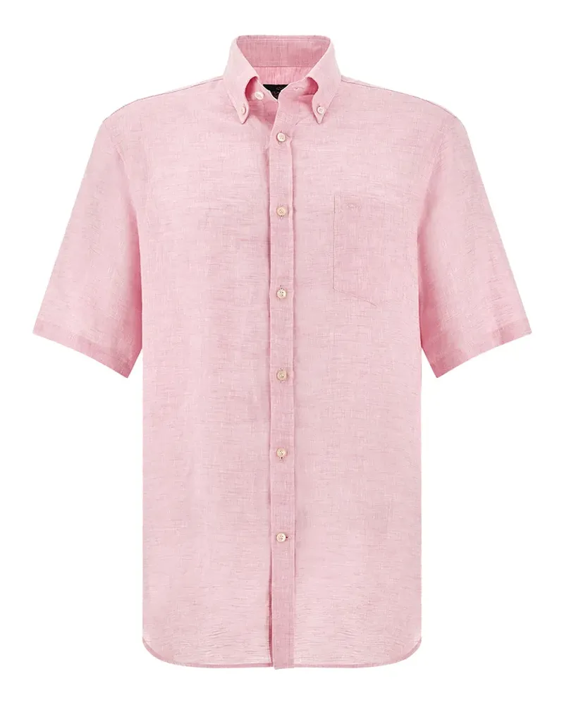 Paul & Shark short-sleeved linen shirt - Rosa Rosa