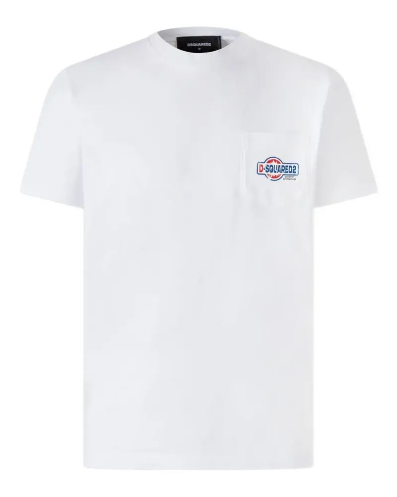 Dsquared2 T-Shirt mit Brusttasche - Weiß Weiß