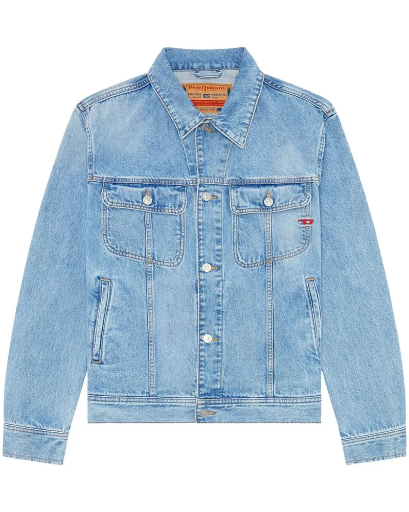 Diesel D-Barcy Jeansjacke - Blau Blau