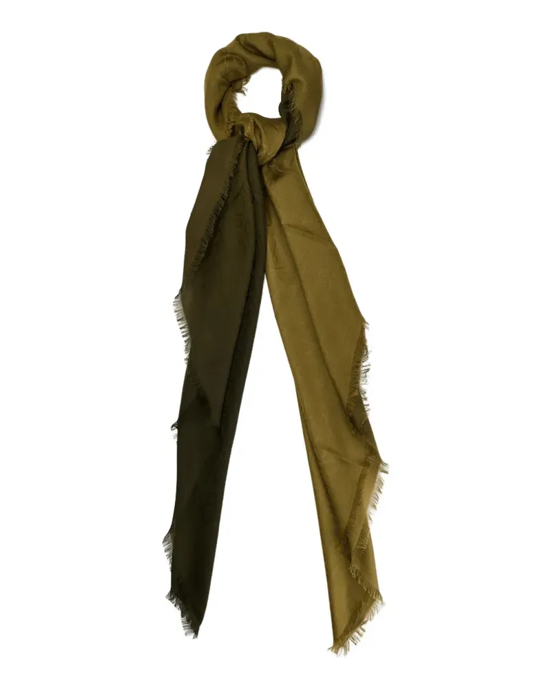 Loewe scarf in wool and silk - Grün Grün