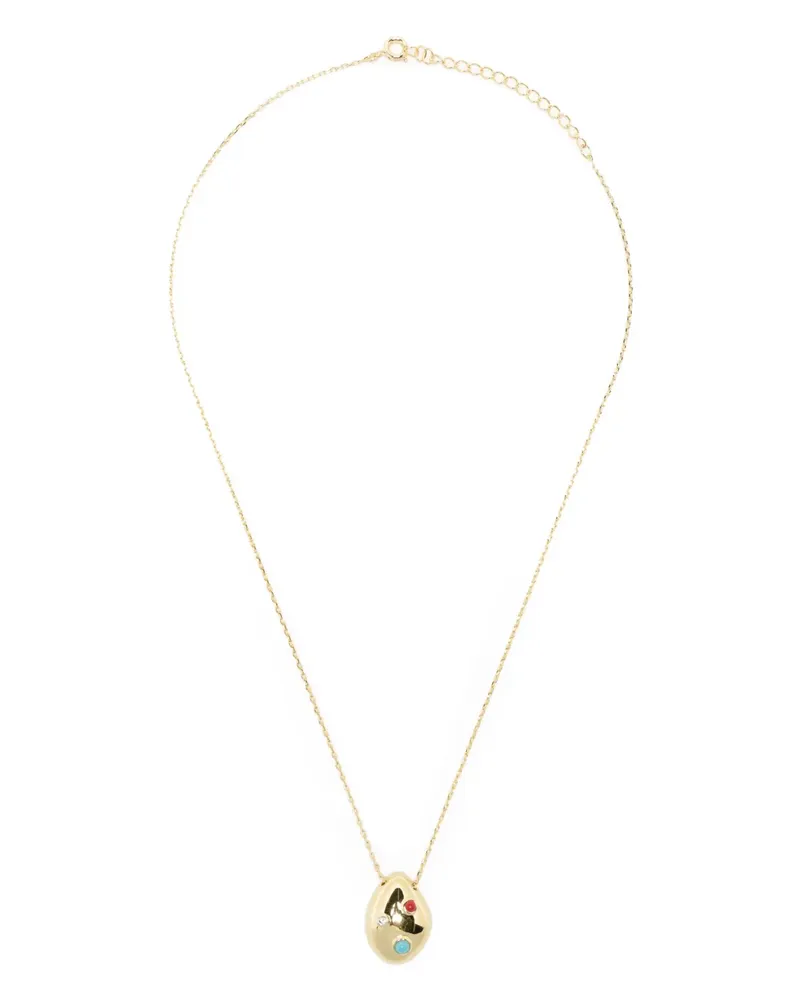 Eshvi Halskette mit Mini-Anhänger - Gold Gold