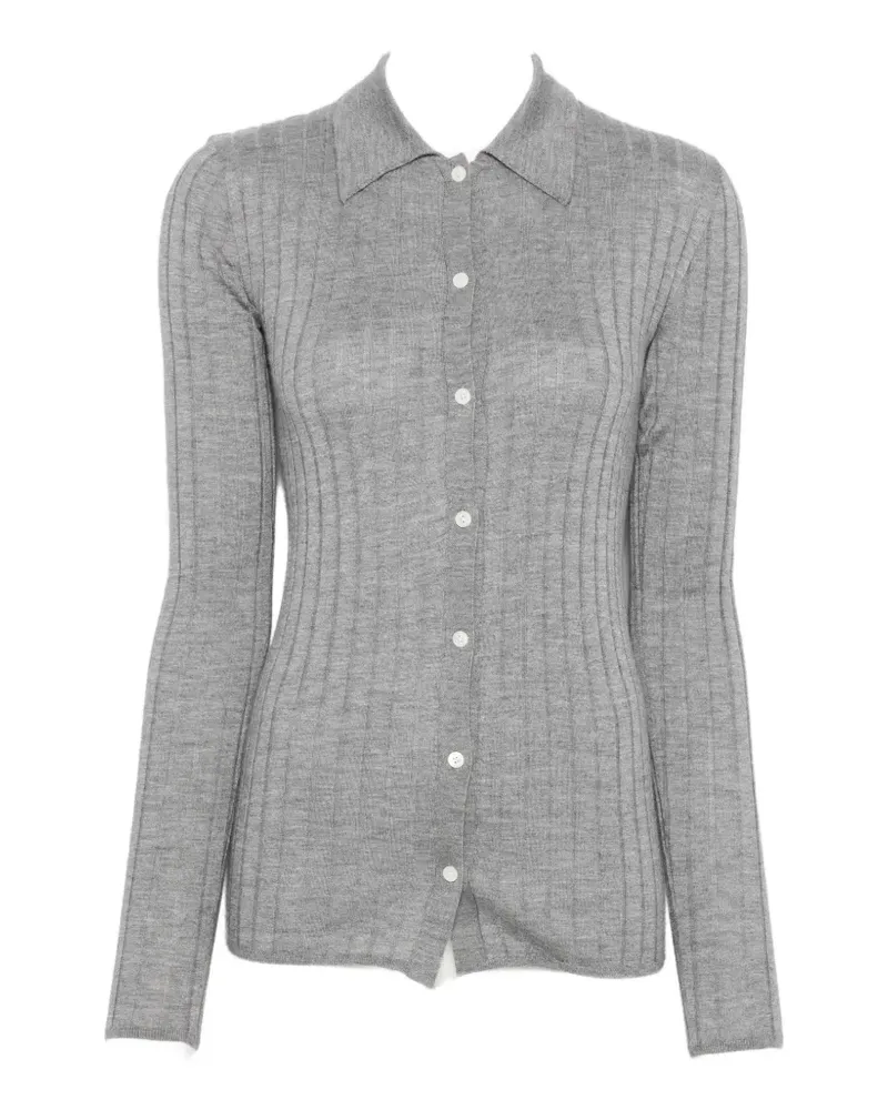Totême ribbed cardigan - Grau Grau