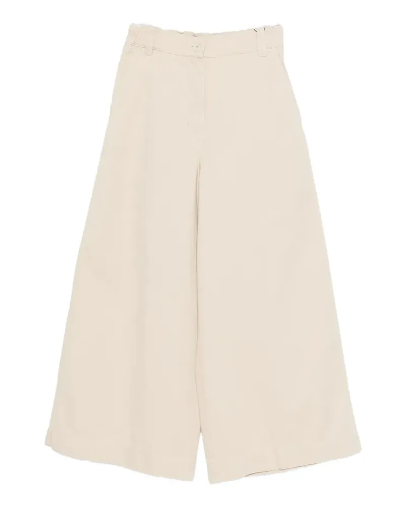 Max Mara wide-leg buttoned trousers - Nude Nude